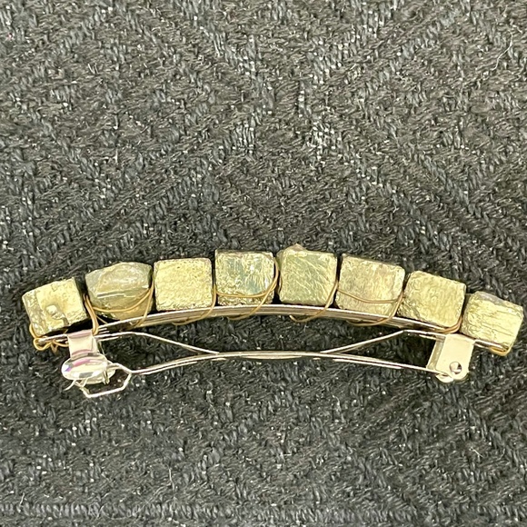 Authentic Pyrite “Fools Gold” Hair Barrette Clip - Picture 6 of 7